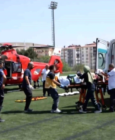 Darende'de Kalp Rahatsızlığı Olan Hasta Hava Ambulansıyla Sevk Edildi