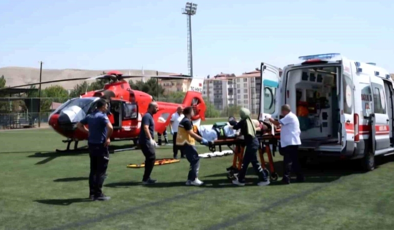 Darende'de Kalp Rahatsızlığı Olan Hasta Hava Ambulansıyla Sevk Edildi