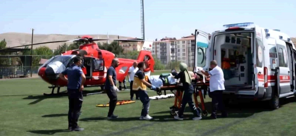 Darende'de Kalp Rahatsızlığı Olan Hasta Hava Ambulansıyla Sevk Edildi