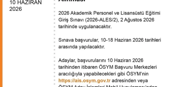 ALES/2 Başvuruları Açıldı: Detaylar ve Başvuru Kılavuzu