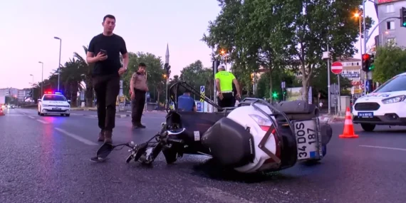 İstanbul Fatih’te 3 motosikletin karıştığı kaza: 5 yaralı
