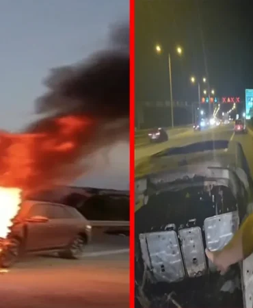 Otoyolda-elektrikli-otomobil-alev-aldi-surucu-8220Ailemi-bir-bucuk-dakika-arayla-kurtardim8221-featured