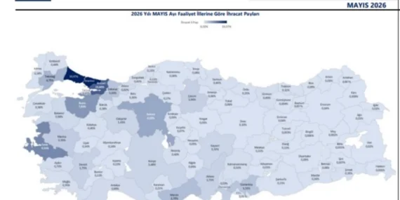 Yılın ilk 5 ayında 21 ilde 1 milyar dolardan fazla ihracat yapıldı