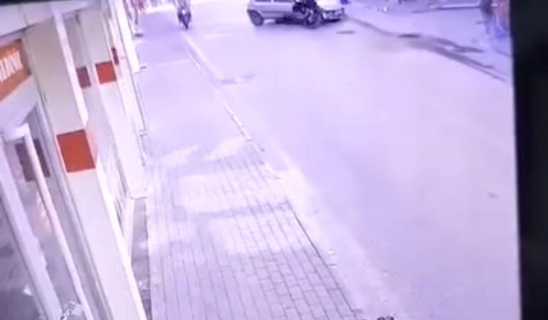 Bursa'da İlginç Kaza: Motosiklet Sürücüsü Sağ Salim