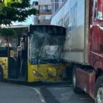 Sultanbeyli'de İETT Otobüsü ile Tır Çarpıştı