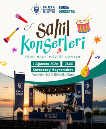Bursa sahillerinde yaz ritmiyle konser dönemi başlıyor