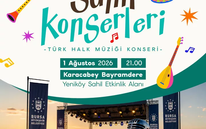 Bursa sahillerinde yaz ritmiyle konser dönemi başlıyor