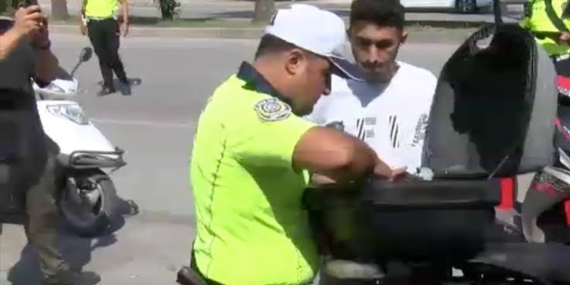Adana’da motosiklet denetiminde 43 sürücüye 730 bin lira ceza