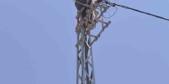 Elektrik Direğine Çarpan İşçi Hastaneye Kaldırıldı