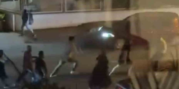Mudanya’da iki aile kavgası kameraya yansıdı