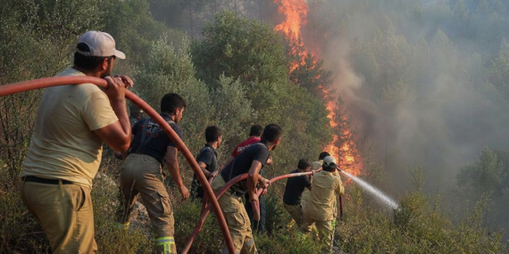 Muğla’da orman yangınına havadan ve karadan müdahale sürüyor