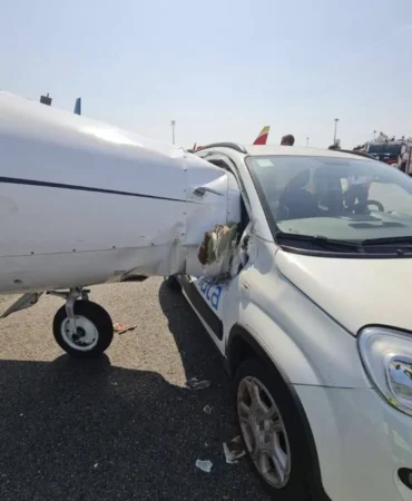 Milano-Linate-pistinde-yer-hizmetleri-araci-ozel-jetine-carpti-featured