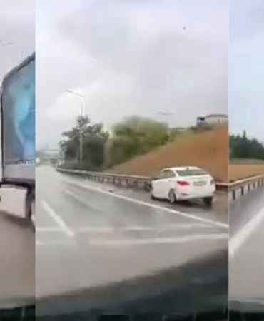 Bursada-yagmurda-kontrolden-cikan-arac-bariyere-carpti-featured