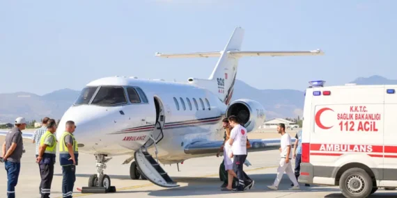Girne’de yaşanan kazadan kurtulan hamile kadın Kocaeli’ye nakledildi