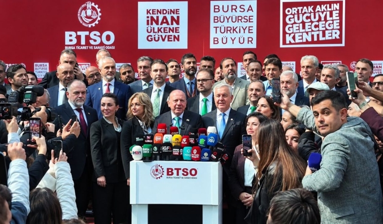 BTSO’da Özer Matlı’ya siyaset ve iş dünyasından tebrik
