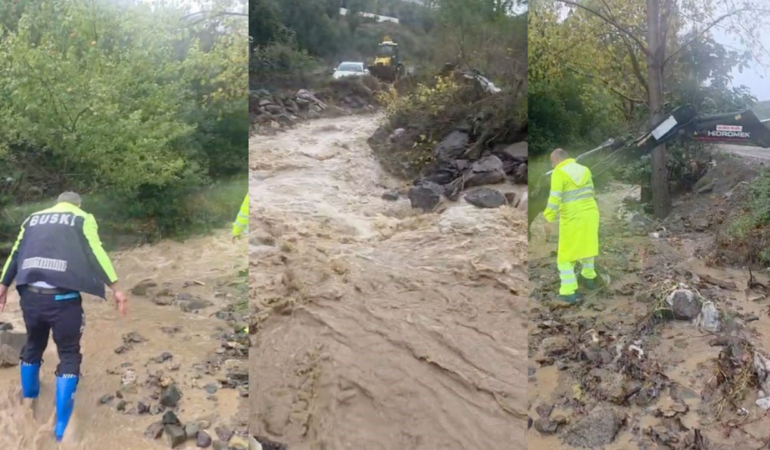 BUSKİ, Mudanya Karanlık Dere’de taşkın önlemi aldı