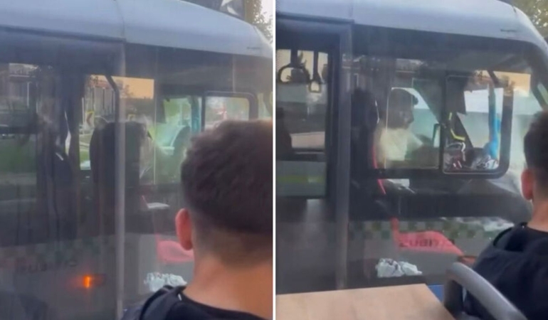 Bursa’da otobüs ve minibüs şoförleri trafikte tartıştı