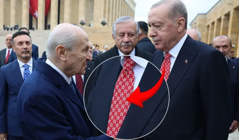 Erdoğan, Anıtkabir töreninde KAAN desenli kravat taktı