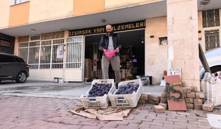 İnegöl’de 10 ton erik için Özgür Şimşek sosyal medyaya başvurdu