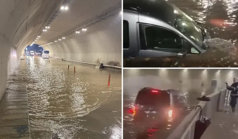 İstanbul’da sağanak yolları göle çevirdi: Akşam alarmı