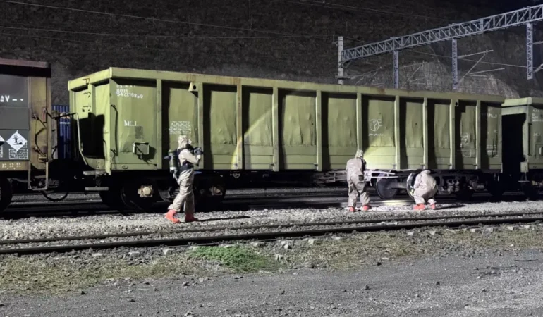 Kayseri’de yük trenindeki nitrik asit sızıntısı kontrol altına alındı