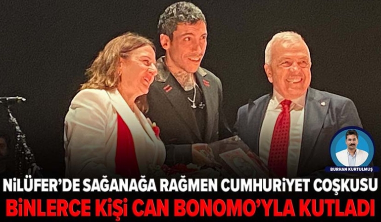 Nilüfer’de 29 Ekim coşkusu yağmur altında yaşandı