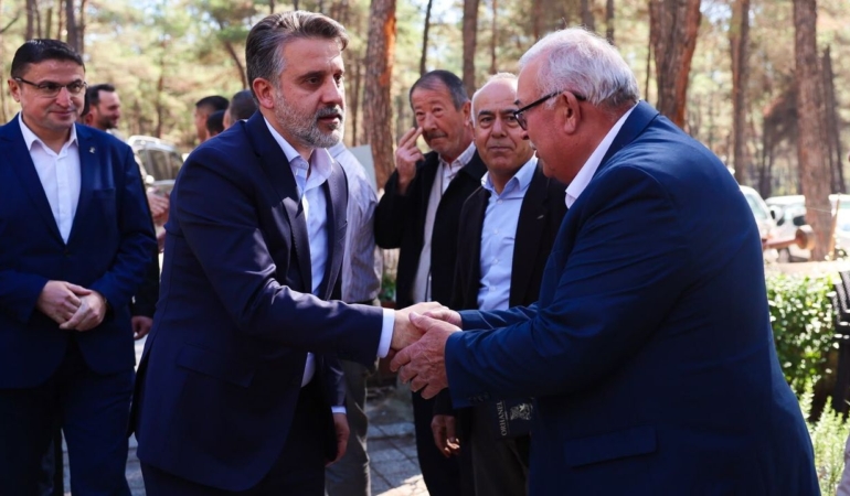 Şahin Biba, Orhaneli muhtarlarıyla talepleri görüştü