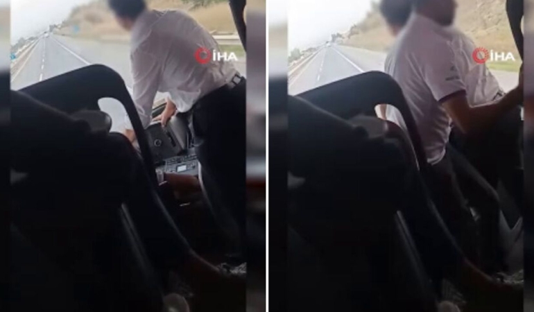 Van-Bursa otobüsünde seyir sırasında sürücü değişti
