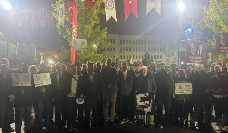 YENİ Parti Yıldırım’dan Halk TV protestosu
