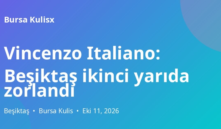 Vincenzo Italiano: Beşiktaş ikinci yarıda zorlandı